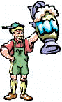 lederhosen mann mit bier