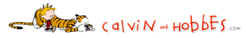 Calvin and Hobbes logo.