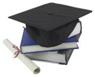 Mortarboard and books link to curriculum vita.