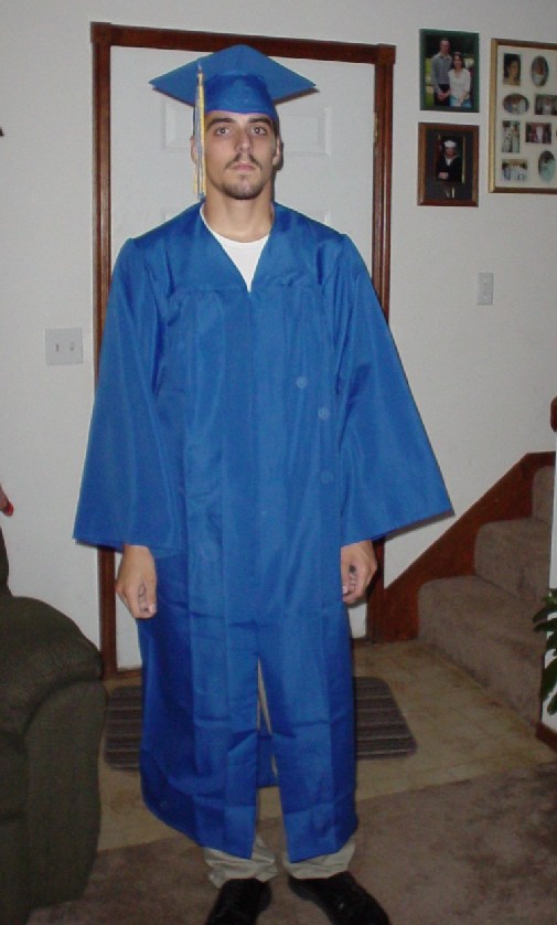 Sean ready to graduate from high school.