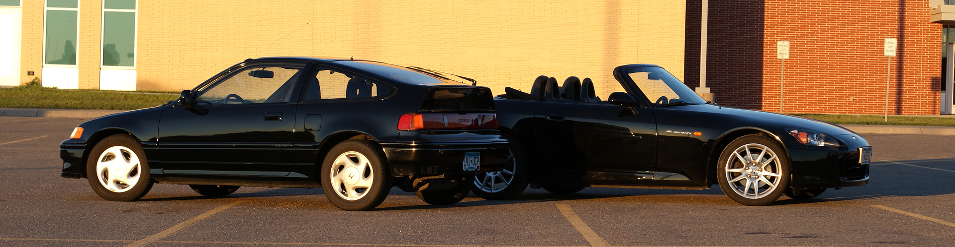 2005 Honda S2000 and 1989 Honda CRX Si