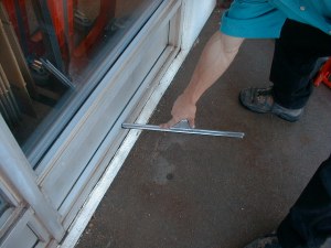 Even the spandrel panels must be cleaned properly to keep the whole storefront sparkling.