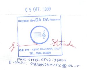 Signature stamping on envelope