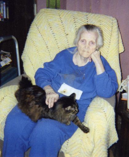 Aunt Marjorie with Sheba