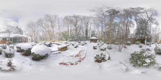backyard in snow