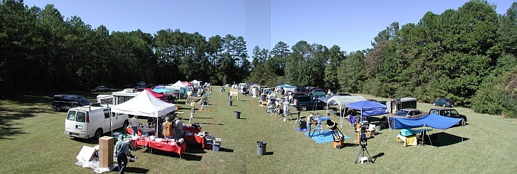 Overhead view of observing field