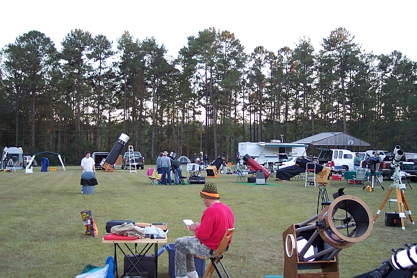 Observing field at dusk