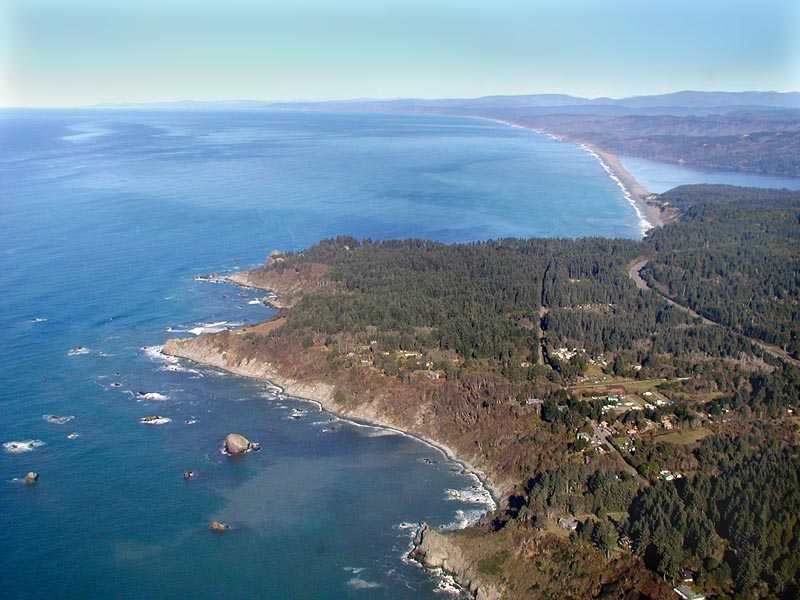 [Oblique aerial photo looking north at Patrick's Point]