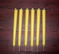 Beeswax Tapers on Rod