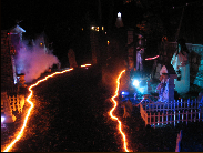 Graveyard at night