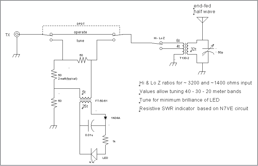 EFHW tuner schematic