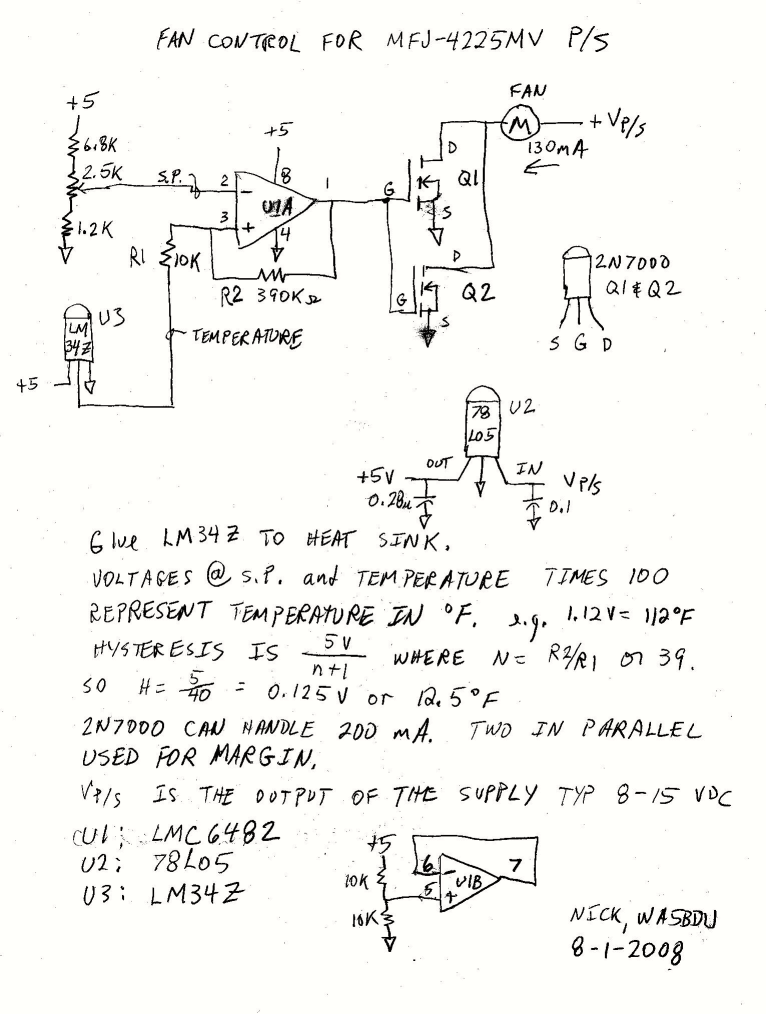 schematic of fan control circuit