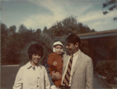 Dad, Mom, and me at a Charleston SC pool, 29 Oct 1967